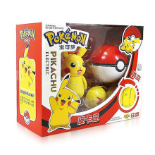 Mewtwo Legetøjssæt Pikachu Charmander Lunala Scroll Actionfigur Børnelegetøj Pikachu Med æske