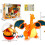 Σετ παιχνιδιών Mewtwo Pikachu Charmander Lunala Scroll Φιγούρα δράσης Παιδικά παιχνίδια Pikachu με 4