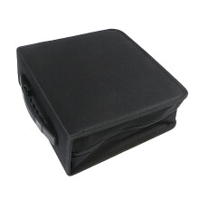 CD-Box 320Discs Tragbare CD-/DVD-Tasche mit Brieftaschenhalter, Album-Organizer und Medienaufbewahrungsbox (Schwarz)