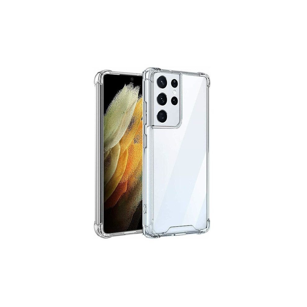 Compatible With Samsung Galaxy S21 Ultra 5G Bumper Extra Shockproof Soft Case Transparent 9048212700609