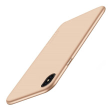 X-LEVEL kompatibelt med iPhone XS Max mobilskal silikon matt - Guld Guld