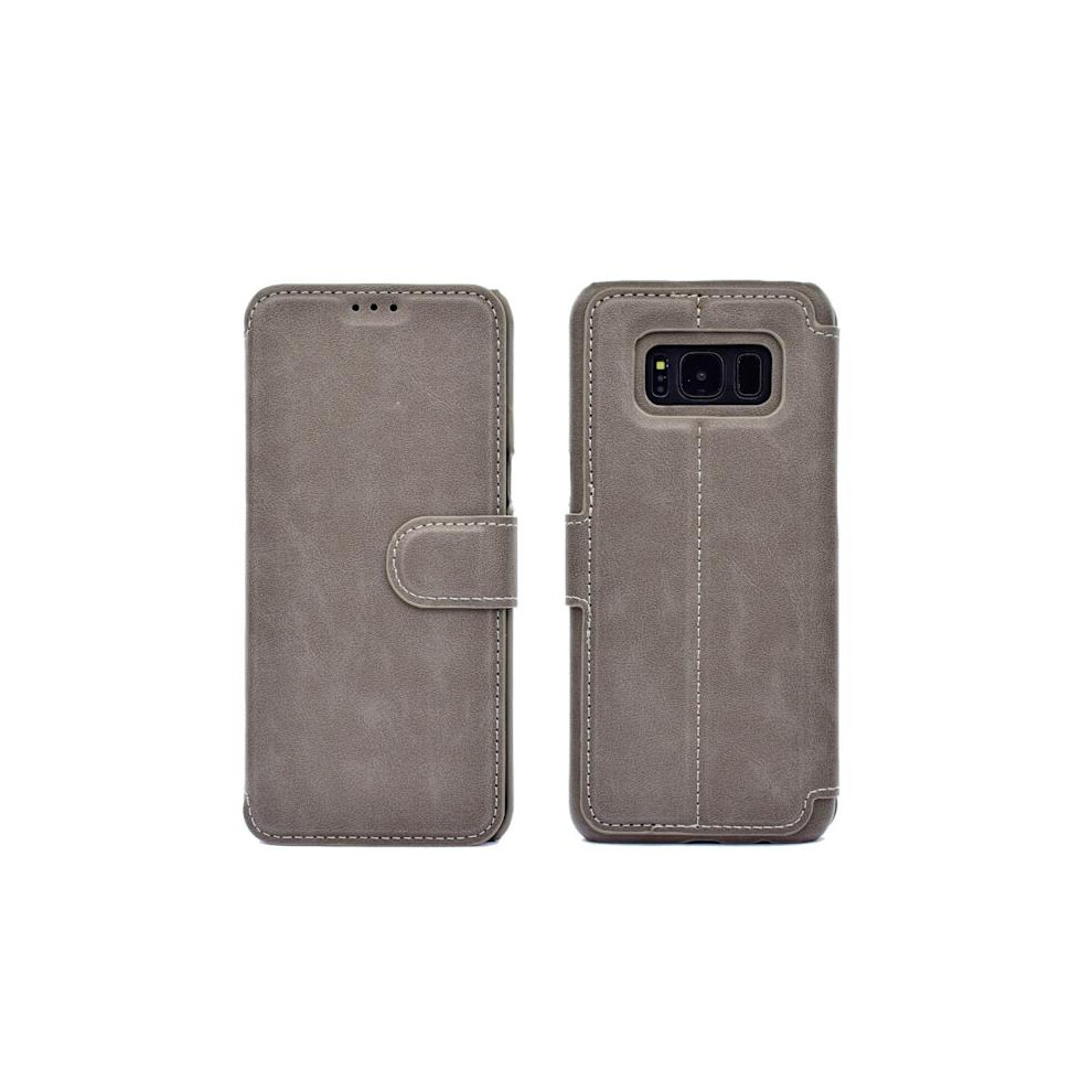 Practical Wallet Case For Compatible With Samsung Galaxy S8+ Grey 9048212701194