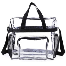 Bolsas de almuerzo transparentes con correa y compartimento frontal para hombres y mujeres, ideales para el trabajo, el trabajo o como organizador de