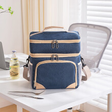 Bolsa isotérmica para el almuerzo para hombres y mujeres, reutilizable, a prueba de fugas, congelable, de 2 capas, con correa ajustable, ideal para