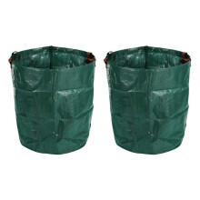 Bolsa grande de 270 litros para residuos de jardín, resistente, impermeable, duradera, reutilizable y plegable.