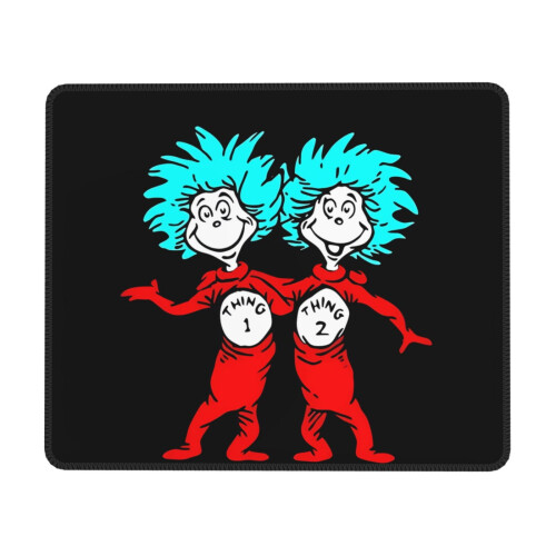 Dr. Seuss gummimusemåtte med låsekant, skrivebordsmåtte, skrivemåtte, multikode-spilmåtte, musemåtter til computere, bærbar computer,