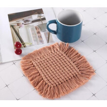 FloHua Weihnachtsgeschenke im Ausverkauf: Baumwoll-Untersetzer mit dicker Quaste, Topfuntersetzer, Tischset im Boho-Stil