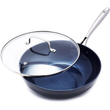 Set aus 10- und 12-Zoll-Bratpfannen aus hart eloxierter Keramik, PFAS-frei, antihaftbeschichtet, spülmaschinen- und ofenfest, gleichmäßige