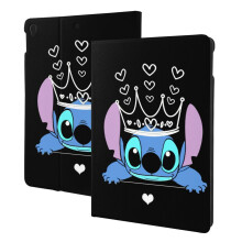 Husă tip carte drăguță cu desene animate Stitch pentru iPad a 9-a/a 8-a/a 7-a generație, 10,2" - Husă elegantă cu suport, compatibilă cu husa