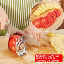 Multifunktionale Hand-Obstzange, Tomaten- und Zitronenschneider aus Edelstahl, Zwiebelhalter, Kiwischneider – Küchenhelfer