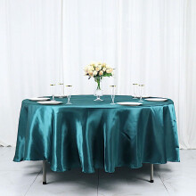 Éadach Boird Satin Babhta BalsaCircle 108" le Péacóg Gorm Teal, Línéadach Boird Babhta