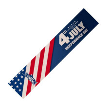 Bordlöpare i amerikansk flagga, 33x18 cm patriotisk säckvävslöpare med broderade stjärnor, kompatibel med dekorationer till 4 juli och Memorial