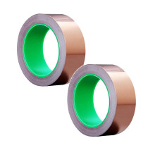 mm x 20 m kobberteip mot dobbelt ledende kobberfolieteip Tape kobberfolieteip selvbeskyttende tape kobberfolieteip Sn * 2 stk