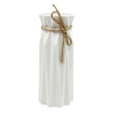 Grande offerta Leott! Vasi da fiori in plastica, bianchi, effetto ceramica, vaso per fiori, 1 pezzo, bianco