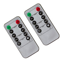Pacote com 2 controles remotos universais de 10 teclas para velas de LED oscilantes sem chama.