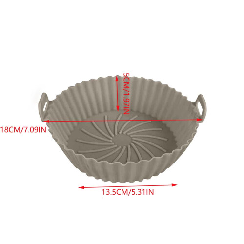 PAVEOS Backmatten, Frittiertopf, Frittier-Backform, Frittierblech, Grau 1