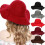 Damesfedora met brede rand, retro model, van vilt. 1