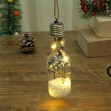 Juldekoration Hängande Flasklampa, 13x4,5cm Klar Glödlampa för Julgran, Heminredning Gåva, Kompatibel med LED Ljusslinga