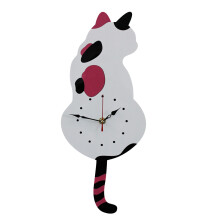 YiFudd Home Decoration Living Room Wagging Tail Children Room Wall Clock