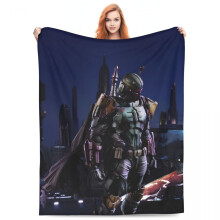 Deka z mäkkého flanelu s motívom Star Wars Anime na zdriemnutie, do kancelárie, na pohovku, na cestovanie - 102 x 76 cm, vhodná ako bytové