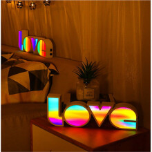 Luminária LED com letras LOVE para casamento, festa ou decoração de mesa/pendurada.