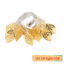 Cordão de luzes LED Xerdsx com detalhes em folha de ouro e ferro, modelo 3D oco, com efeito de folha de ouro, para decoração e iluminação
