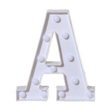 Letras do alfabeto RBCKVXZ com luzes LED, letras brancas de plástico que iluminam o ambiente, AM, para decoração de casa e quarto, em promoção.