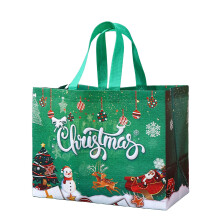 stk. store julegaveposer 30,5 x 17,5 x 23,5 cm, med håndtag, genanvendelig non-woven tote til jul og nytårsfestdekorationer