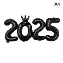 2025 ilmapalloa numeroilla, folioilmapalloja, juhlatarvikkeita, valmistujaisia, uudenvuoden tarvikkeita
