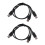 2x USB2.0 τύπου A αρσενικό σε διπλό USB A αρσενικό και καλώδιο διαχωριστή, μαύρο 1