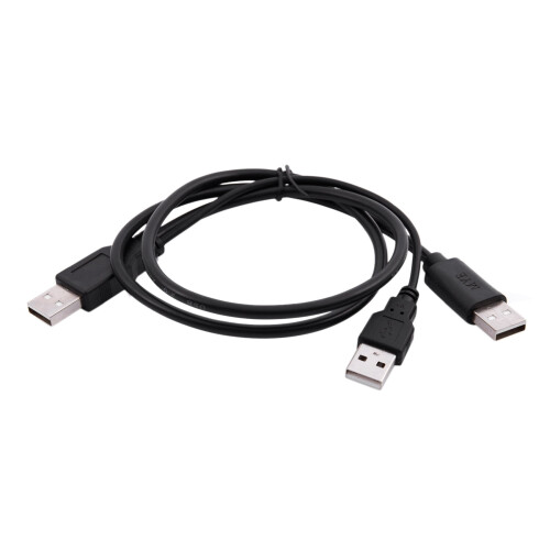 2x USB2.0 τύπου A αρσενικό σε διπλό USB A αρσενικό και καλώδιο διαχωριστή, μαύρο 2