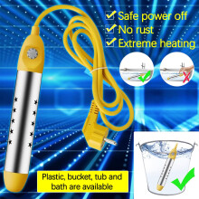 Kiplyki 2500W Stainless Steel Household Inflatable Swimming Pool Bathtub Heater