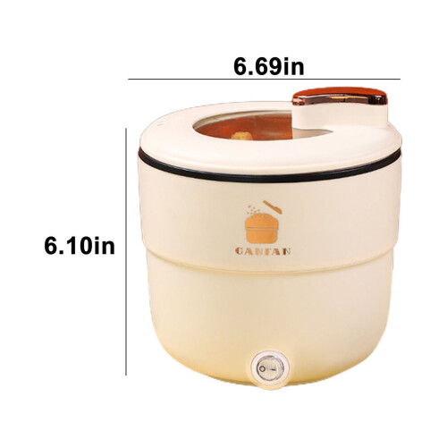 Kiplyki Flash Deals Μίνι Ρυζόμαγειρας Ηλεκτρική Ζεστή Κατσαρόλα Φορητή Μίνι Ράμεν για 2