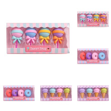 6PCS Erasers Food Erasers Pencil Erasers For Kids Rewards Children School Supplies And Party *6PCS