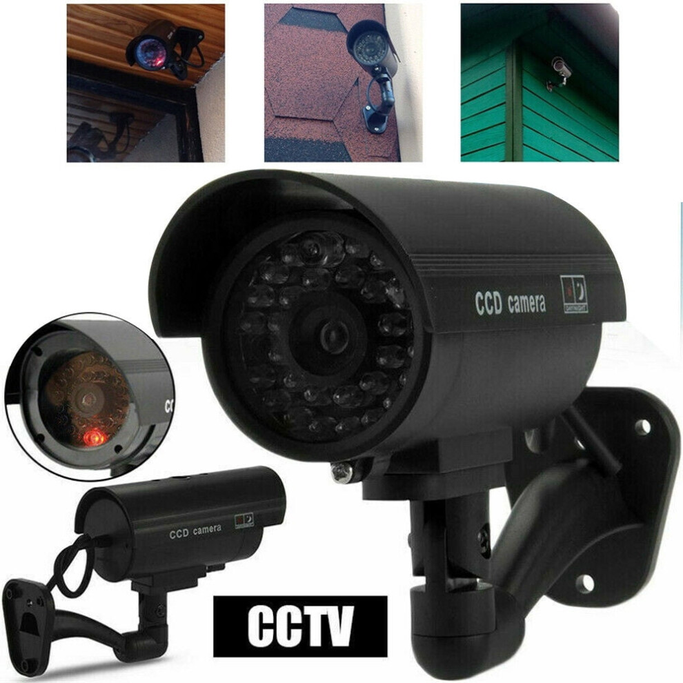 Dummy Security Camera,Fake Cameras Cctv Surveillance System With Realistic Simulated Leds With Warning Sticker Light 9191629461295