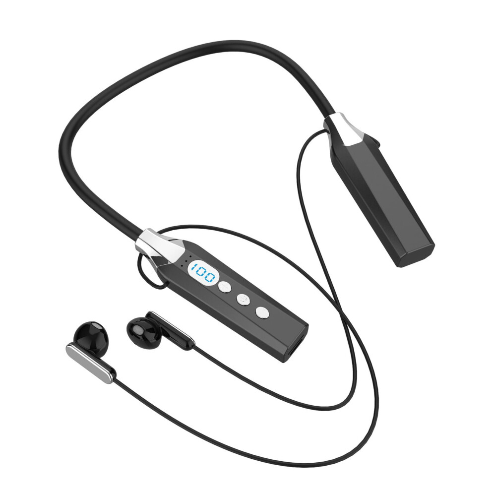 Valseel Neckband Bluetooth Headphones, Intelligent Digital Display Wireless Hanging Neck Bluetooth Headset Running Sports Headphones Light 9191629461264
