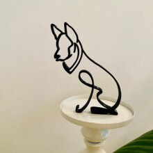 Escultura VOSS, presente de arte personalizado, decoração minimalista, cachorro, decoração de metal para pendurar.