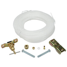 Kit di tubi di alimentazione in ottone per fabbricatore di ghiaccio Danco da 1/4 di pollice e 25 piedi.
