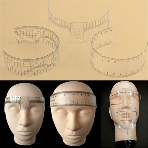 Happydeer Microblading Measure Semi Permanent Stencil Makeup Eyebrow Tattoo Guide Ruler 2