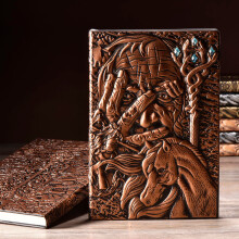 Carnet de notes YiFudd Magician en relief, bloc-notes de style européen, agenda A5 tridimensionnel, 100 pages