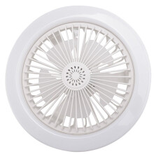 E27 Deckenventilator mit Beleuchtung, geschlossener Ventilator mit niedriger Leuchte, elektrischer Ventilator mit kardanischer Lampenfassung (weiß)