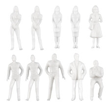 1:50 White Figures Architectural Model Human Scale HO Model Plastic Peoples,10 Pieces