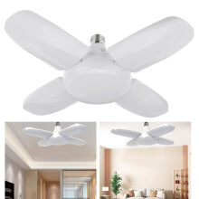 Bluethy Faltbare Garagenleuchte mit dreiflügeligem Ventilator, LED-Lampe, verstellbare Deckenleuchte