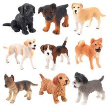 Cheers.US Dog Model Mini Dog Figurines Toy Set, Realistic Detailed Plastic Puppy Figures Playset, Hand Painted Dogs Animals Toy, Smell-less Solid