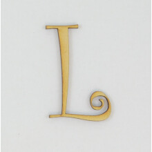 1 stuk, 25 cm x 3 mm dikke houten letter L in het Curlz-lettertype. Ideaal voor knutselprojecten en diverse decoraties.