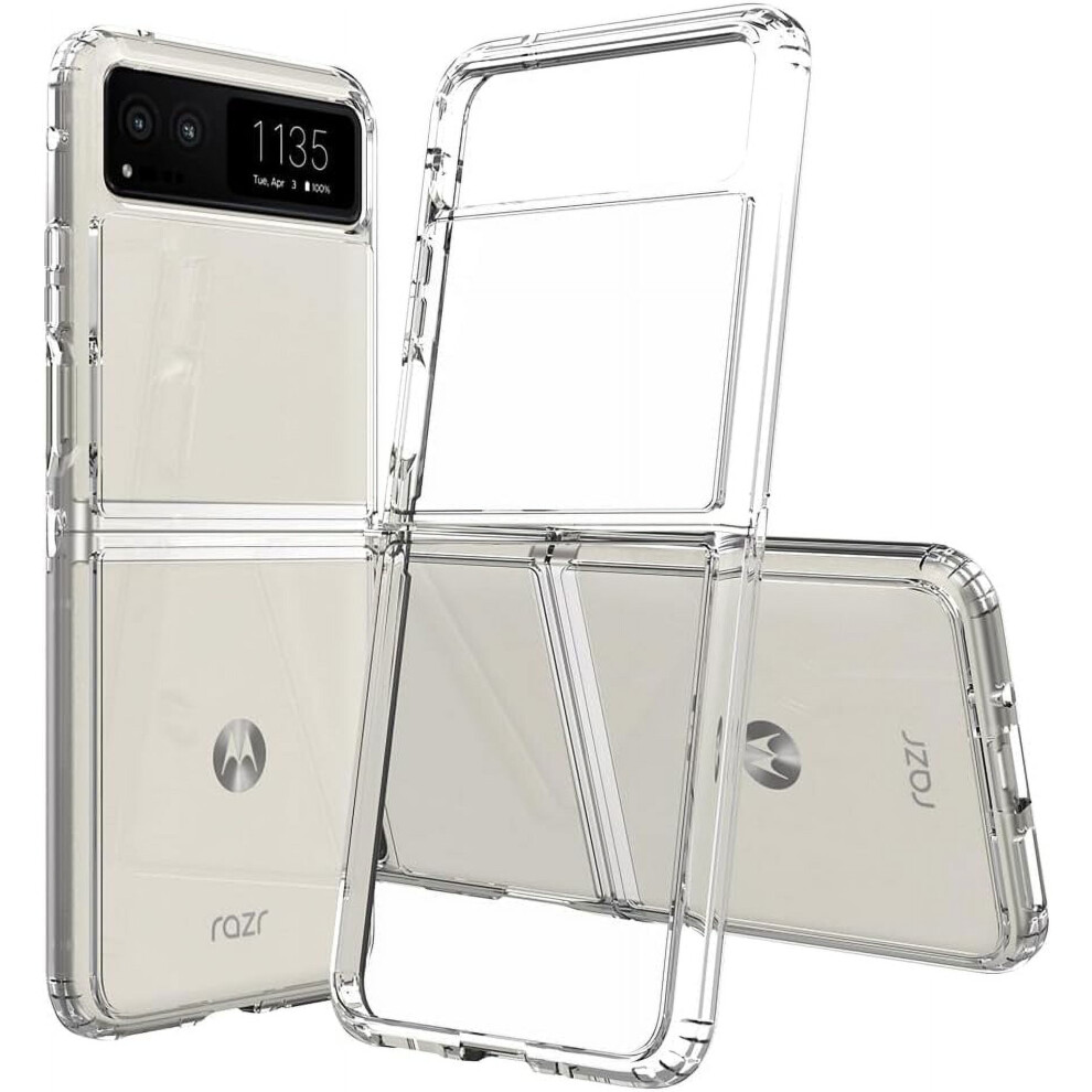 Motorola Razr-2023 Case: Premium Clear Back Panel Tpu Bumper Cover For Moto Razr 2023,Transparent 9322103713092
