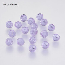Mărgele de cristal austriac imitație, grad AAA, fațetate, rotunde, mediu, violet