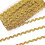 27Yards1/4inch Χρυσή πλεξούδα με κύμα S, μεταλλική κορδέλα πολυεστέρα με λάμψη για γάμο, 1