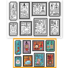 Ștampile transparente din plastic PVC pentru Halloween, pentru scrapbooking, album foto, cărți decorative, realizarea de forme mixte, 160x110mm