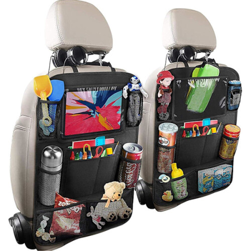 2-PAK Universal Bilbagsæde Mobil-/Tabletholder Sort